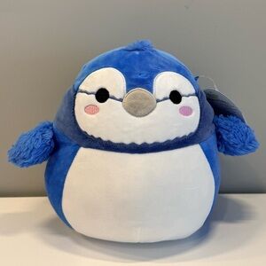 Brand New Rare 8” Babs Squishmallows Blue and White bluejay Stuffed Animal